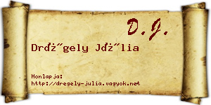Drégely Júlia névjegykártya