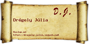 Drégely Júlia névjegykártya